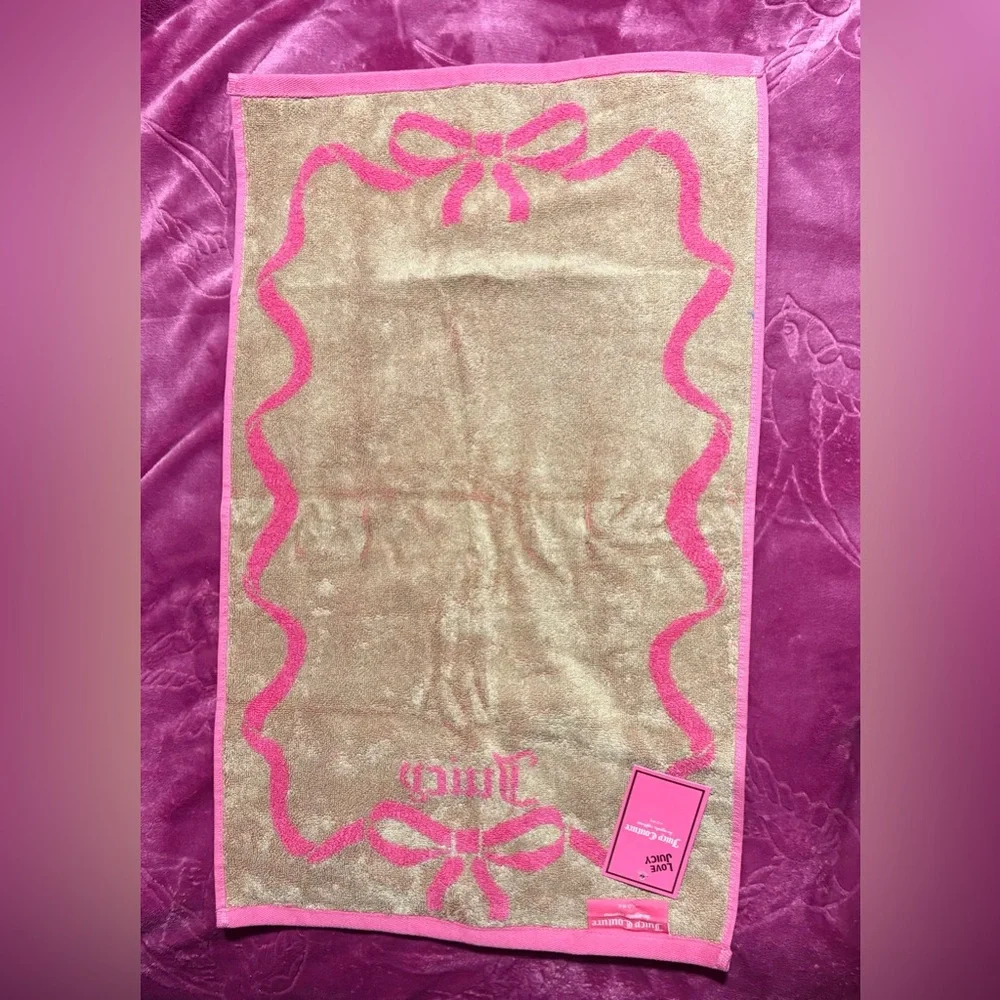 Juicy Couture Pink and Gold Hand Towel